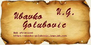 Ubavko Golubović vizit kartica